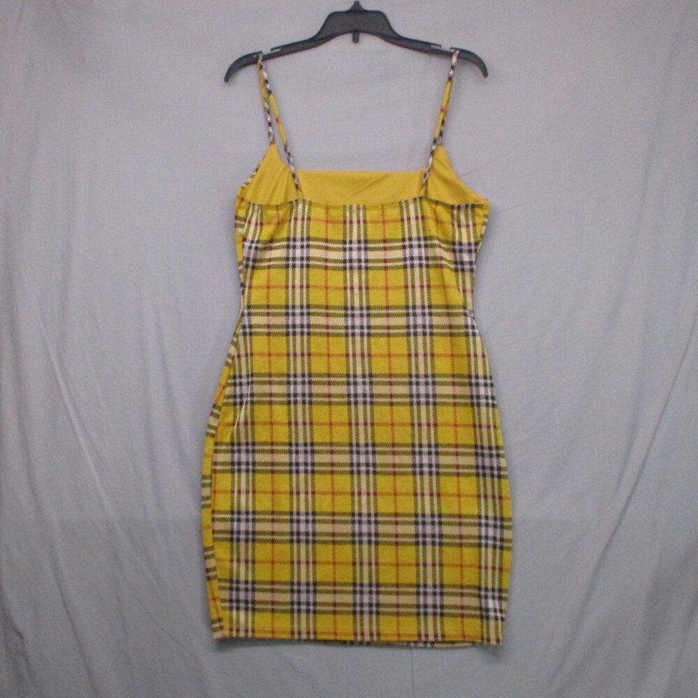 Papaya Spaghetti Strap Bodycon Plaid Yellow Women Size‎ | XS - Picture 9 of 10